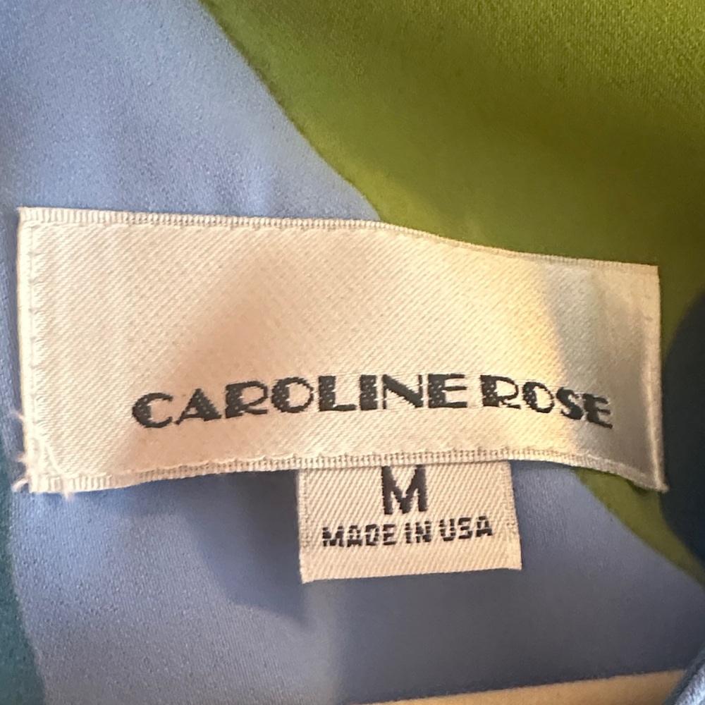Caroline Rose Blue and Green Dress - Picture 2 of 4